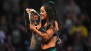 Roxanne Perez moments after capturing the NXT Women's Championship