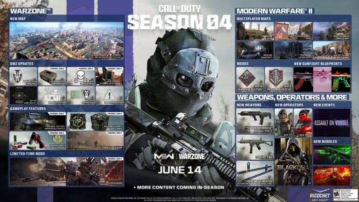 The MWII and Warzone Season 4 roadmap is here.