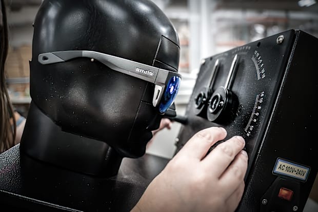 Bajio polarized sunglasses being tested for research and development.
