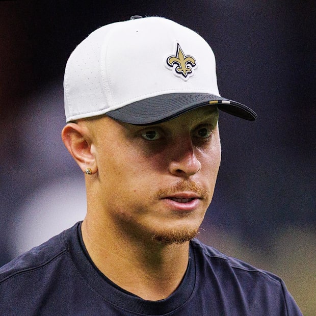 NFL New Orleans Saints quarterback Spencer Rattler