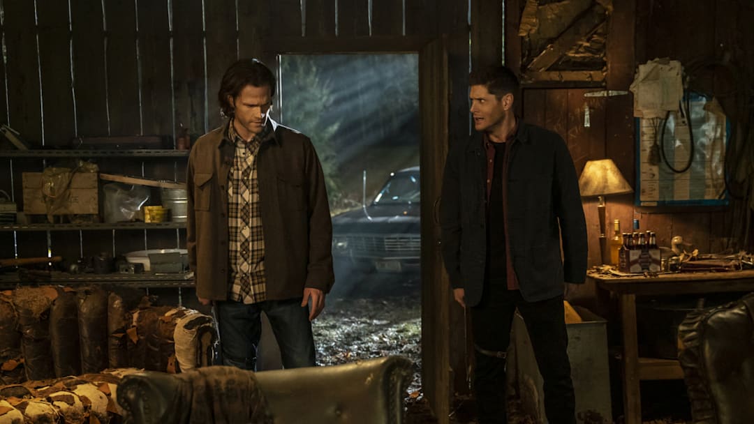 Supernatural -- "Last Holiday" -- Image Number: SN1514B_0270r.jpg -- Pictured (L-R): Jared Padalecki as Sam and Jensen Ackles as Dean -- Photo: Colin Bentley/The CW -- © 2020 The CW Network, LLC. All Rights Reserved.