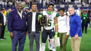 DeSoto's Keylan Abrams was named UIL 6A Division II state championship Defensive MVP after a 2023 rout of Summer Creek.