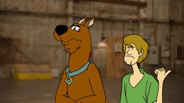 Specials -- “Scooby-Doo, Where Are You Now!” -- Image Number: SDRfg_0017 -- Pictured (L - R): Scooby-Doo and Shaggy -- Photo: Abominable Pictures/The CW -- © 2021 The CW Network, LLC. All Rights Reserved.