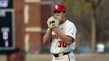 Oklahoma pitcher Michael Catalano