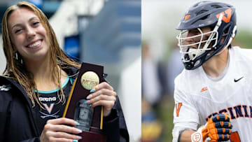 Gretchen Walsh (left) and Connor Shellenberger (Right) took home the Hoos Choice Award for Virginia's top athletes. 