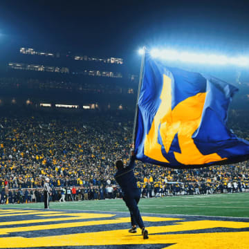 Michigan Stadium under the lights