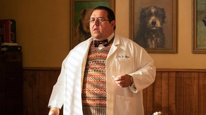 Pictured: Nick Frost as Bertram of the Paramount+ series WHY WOMEN KILL Photo Cr: Nicole Wilder/ ©2021 Paramount+, Inc. All Rights Reserved.