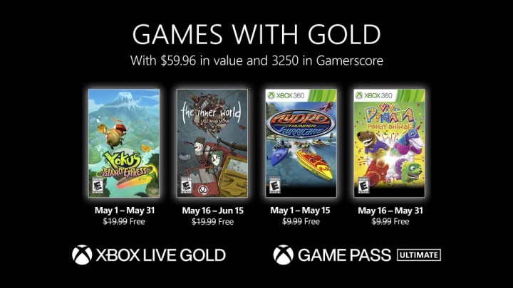 Xbox's Games with Gold lineup for May 2022 has been revealed.