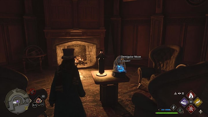 The location of a Demiguise Moon in Hogwarts Legacy.