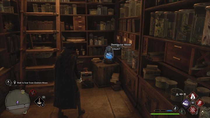 The location of a Demiguise Moon in Hogwarts Legacy.