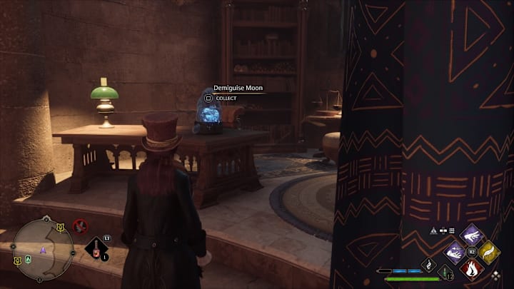 The location of a Demiguise Moon in Hogwarts Legacy.