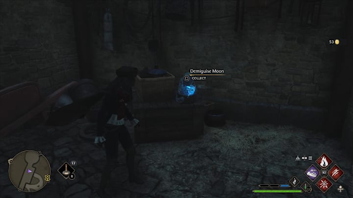 The location of a Demiguise Moon in Hogwarts Legacy.