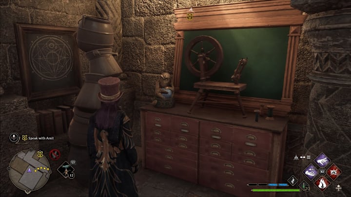 The location of a Demiguise Moon in Hogwarts Legacy.