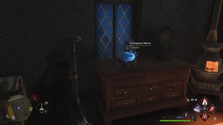 The location of a Demiguise Moon in Hogwarts Legacy.