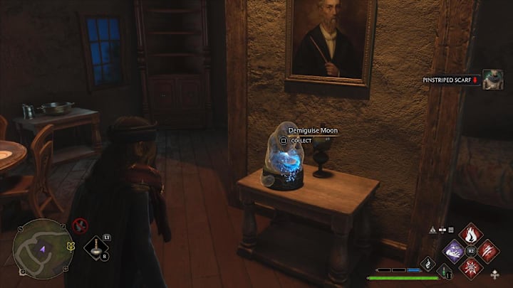 The location of a Demiguise Moon in Hogwarts Legacy.