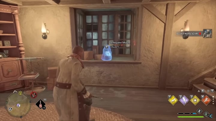 The location of a Demiguise Moon in Hogwarts Legacy.