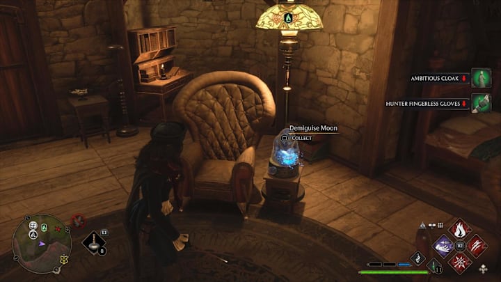 The location of a Demiguise Moon in Hogwarts Legacy.
