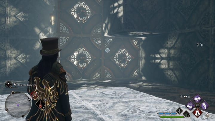 The solution for the Halls of Herodiana in Hogwarts Legacy.