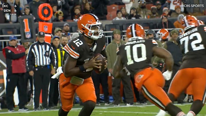 Shedeur Sanders's first NFL play was a completed pass Sunday vs. the Ravens. 