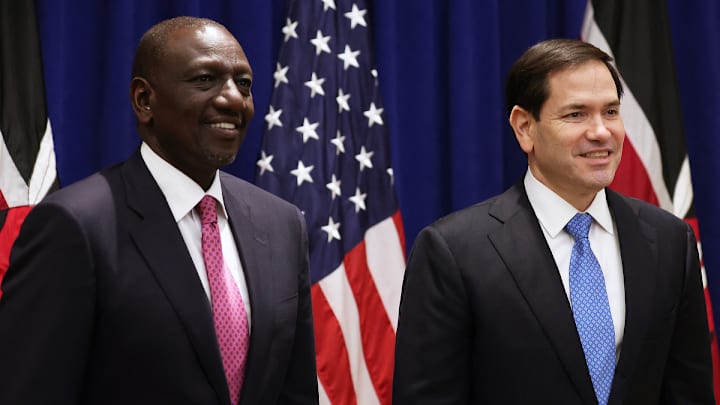 Marco Rubio, Secretario de Estado de EEUU, y el presidente de Kenia  William Ruto después de una reunión en las Naciones Unidas.