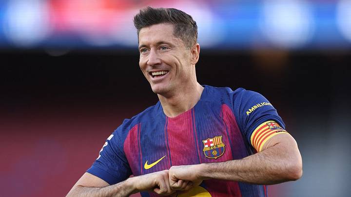 Robert Lewandowski fue el encargado de abrir el marcador para el Barcelona.