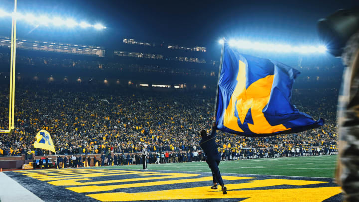 Michigan Stadium under the lights