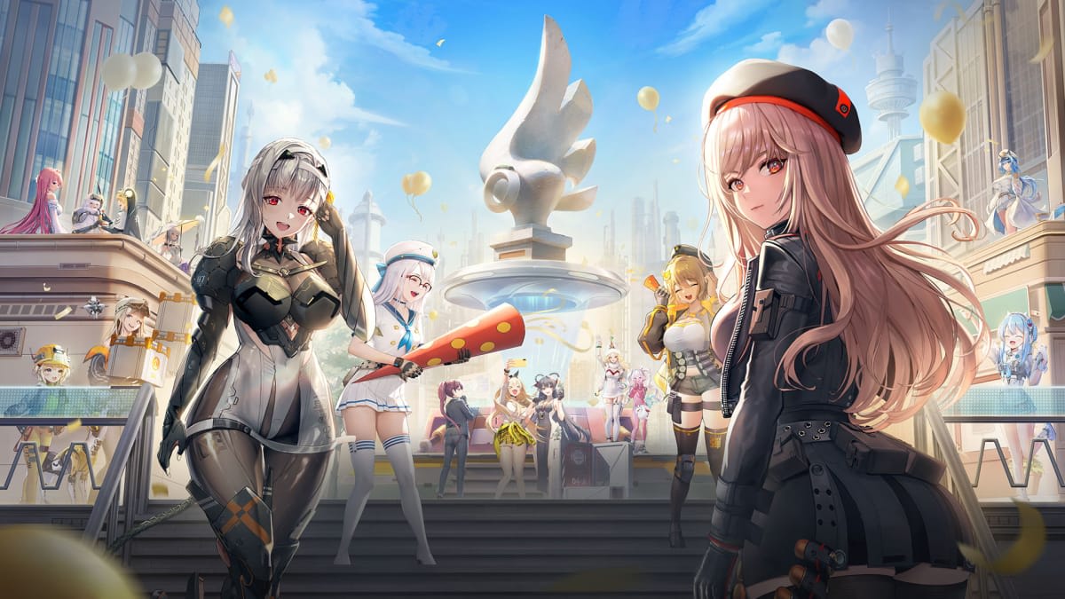 Nikke: Goddess of Victory artwork showing anime-style girls.