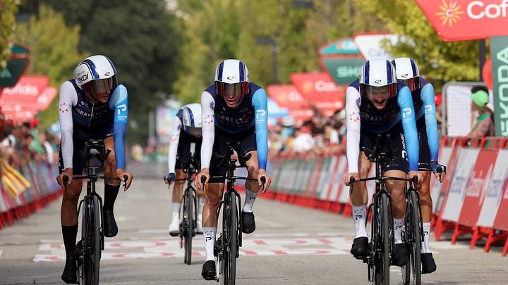 uelta a Espana - Stage 5 - Figueres to Figueres - Figueres, Spain - August 27, 2025 Team Israel - Premier Tech cross the finish line after stage 5 REUTERS/Bruna Casas/File Photo uelta a Espana - Stage 5 - Figueres to Figueres - Figueres, Spain - August 27, 2025 Team Israel - Premier Tech cross the finish line after stage 5 REUTERS/Bruna Casas/File Photo