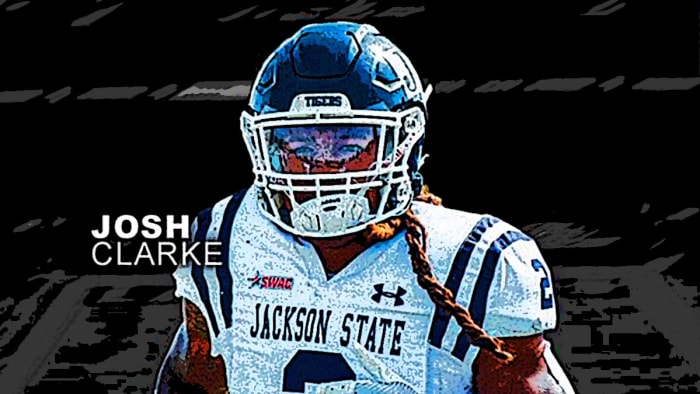 Joshua Clarke participates at the New Orleans Saints Local Pro Day.