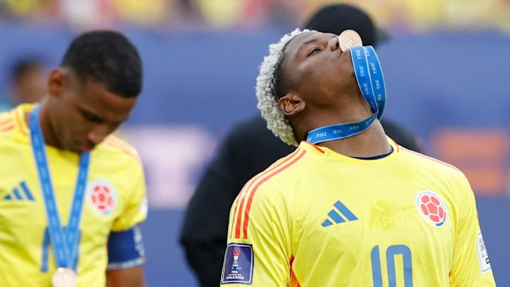 Los colombianos celebran su tercer lugar en el Mundial Sub-20