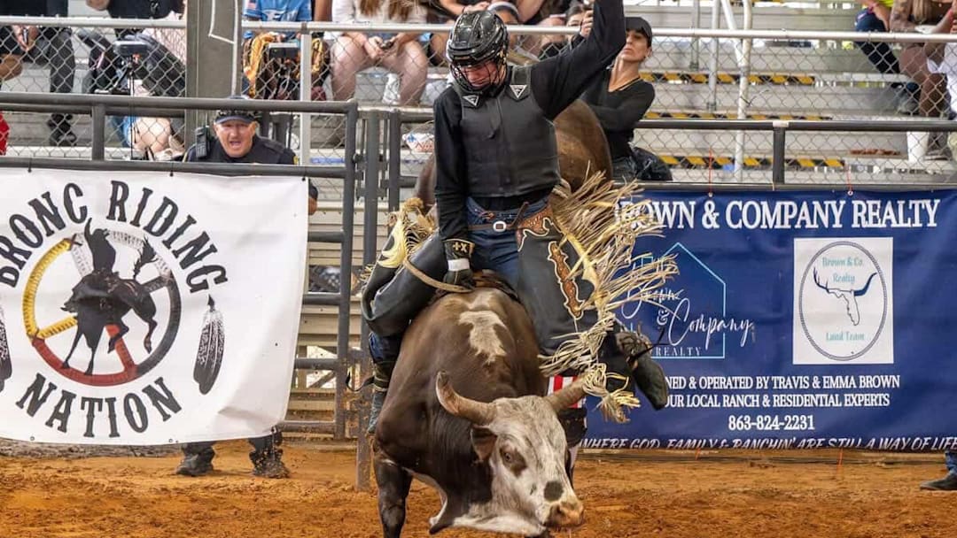 Braxton Whitesell competes in front of a packed crowd
