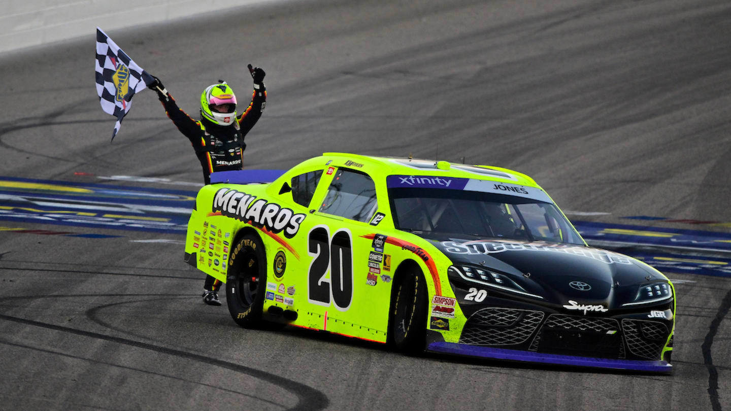 Brandon Jones Wins Kansas Xfinity Race Secures Round of 8 Spot