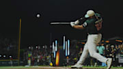 Art Charles, primera base de los Leones de Yucatán, conectó 43 cuadrangulares para coronarse campeón del Home Run Derby 2025 de la LMB 