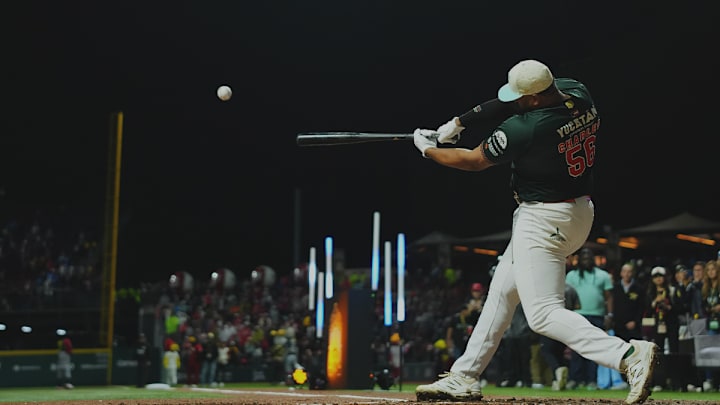 Art Charles, primera base de los Leones de Yucatán, conectó 43 cuadrangulares para coronarse campeón del Home Run Derby 2025 de la LMB 
