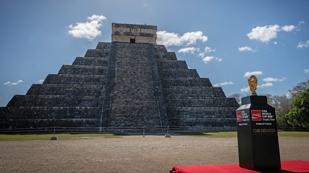 La Copa del Mundo llegó a Chichen Itzá.