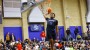 Bronny James soars in for a dunk during his senior season at Sierra Canyon High School (Calif.). 