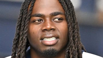 NFL New England Patriots running back Rhamondre Stevenson.