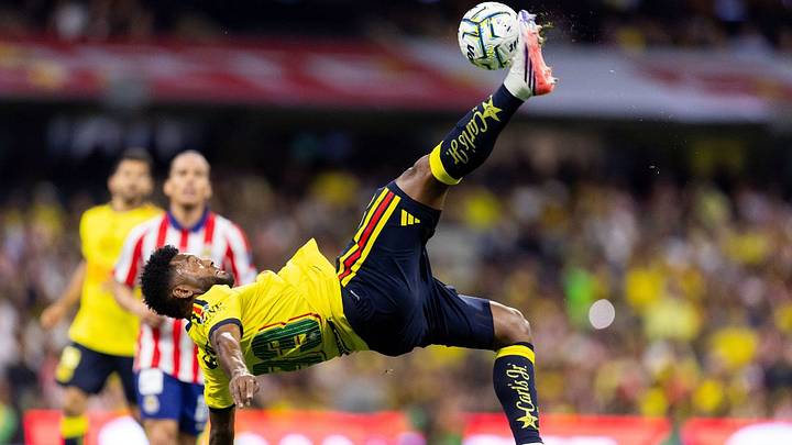 Miguel Borja anota el 1-2 para el América frente a Guadalajara en el duelo de la jornada 9 del Torneo Apertura 2026 de la Liga MX. Miguel Borja anota el 1-2 para el América frente a Guadalajara en el duelo de la jornada 9 del Torneo Apertura 2026 de la Liga MX.