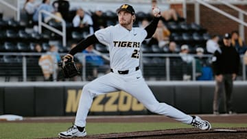 LHP Ian Lohse throws from the mound against the Evansville Purple Aces. 