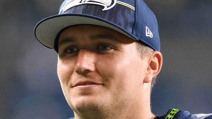 Seattle Seahawks quarterback Drew Lock after a game