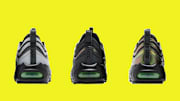 The Nike Air Max 95/97 in three Oregon Ducks-inspired colorways. 