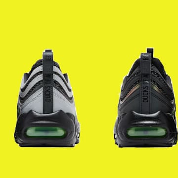 The Nike Air Max 95/97 in three Oregon Ducks-inspired colorways. 