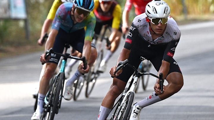 Isaac Del Toro (foto) y Tadej Pogacar rodarán juntos en la Tre Valli Varesine. Por primera vez comparten equipo en 2025.