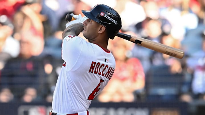 Brayan Rocchio, segunda base de los Cleveland Guardians, se voló la barda en el octavo y sentenció el triunfo de su equipo frente a Detroit, en el segundo juego de comodines de la Liga Americana en el Progressive Field.