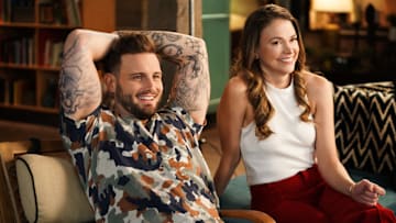 Pictured: Nico Tortorella as Josh and Sutton Foster as Liza of the series YOUNGER