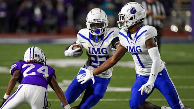 No. 4 IMG Academy (Florida) visits No. 19 Corner Canyon (Utah) on Friday to kick off its 2024 high school football season. 