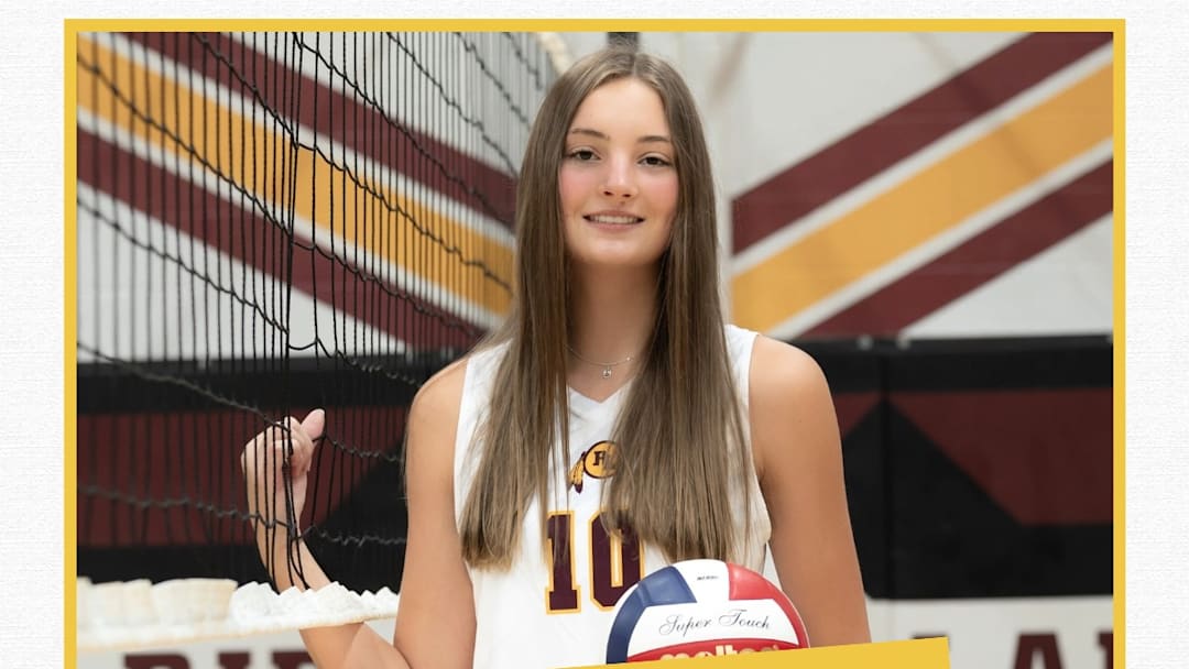 Sophomore middle blocker Madelyn Anderson of the Rib Lake girls volleyball team has been voted High School on SI Wisconsin's Top Girls Athlete of the 2025 Fall Season