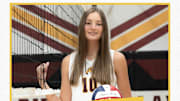 Sophomore middle blocker Madelyn Anderson of the Rib Lake girls volleyball team has been voted High School on SI Wisconsin's Top Girls Athlete of the 2025 Fall Season