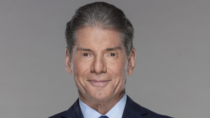 Jan 18, 2018; Stamford, CT, USA; WWE founder and chairman Vince McMahon poses for a portrait photo.  McMahon announced that the XFL will re-launch in 2020. Mandatory Credit: Craig Ambrosio/Handout Photo via Imagn Images
