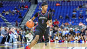 Ron Holland surveys the floor during his junior season at Duncanville High School (Texas) in 2021-22. Holland helped the Panthers win three consecutive UIL state basketball championships — the last of which was stripped by the UIL (to no fault of Holland's).